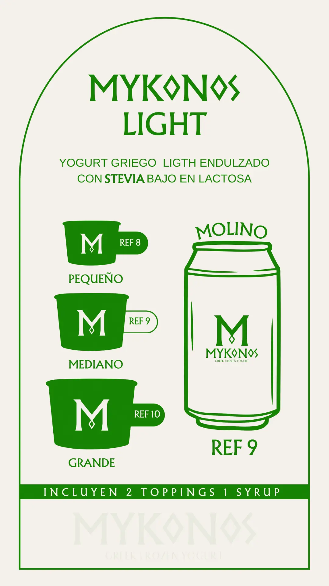 Light - Mykonos Greek: Versión ligera de nuestro yogurt griego, sin sacrificar el sabor